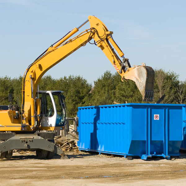 are there any restrictions on where a residential dumpster can be placed in Como